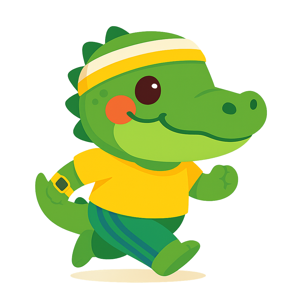 Alligator character running